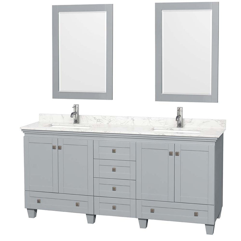 Acclaim 72 Inch Double Bathroom Vanity in Oyster Gray - 4