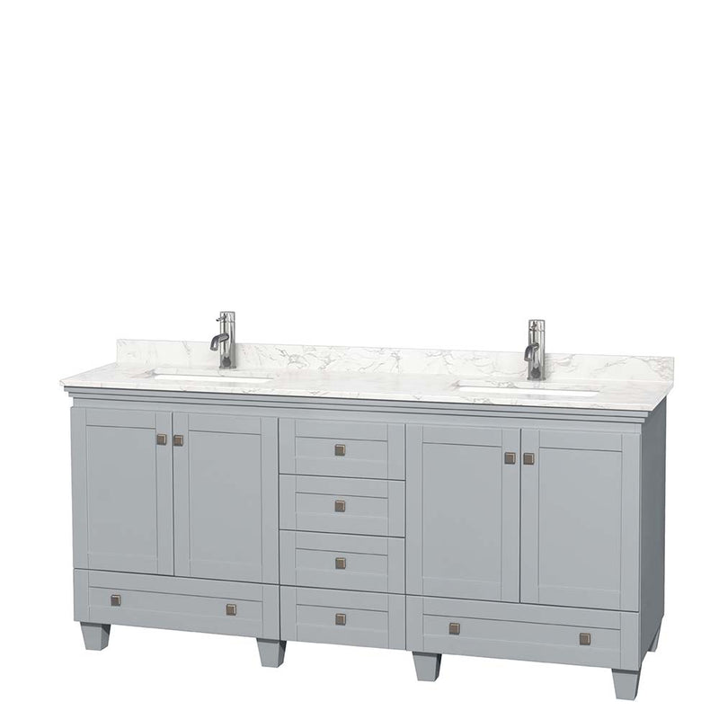 Acclaim 72 Inch Double Bathroom Vanity in Oyster Gray