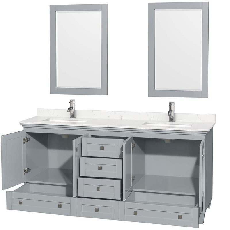 Acclaim 72 Inch Double Bathroom Vanity in Oyster Gray - 12