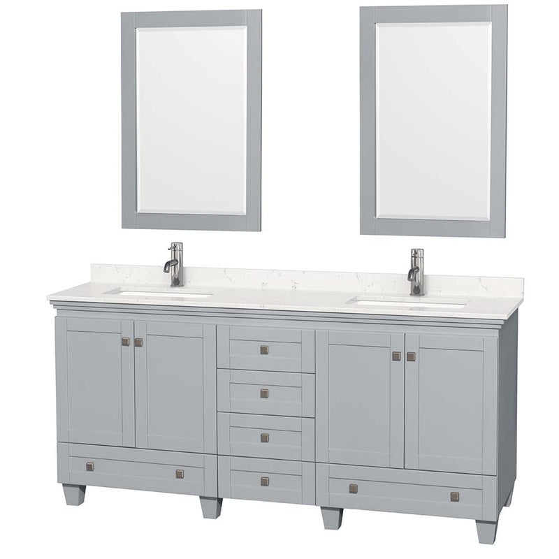 Acclaim 72 Inch Double Bathroom Vanity in Oyster Gray - 11
