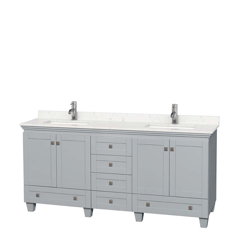 Acclaim 72 Inch Double Bathroom Vanity in Oyster Gray - 8