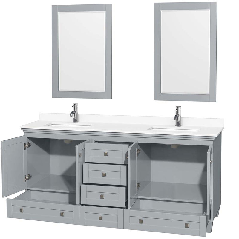 Acclaim 72 Inch Double Bathroom Vanity in Oyster Gray - 19
