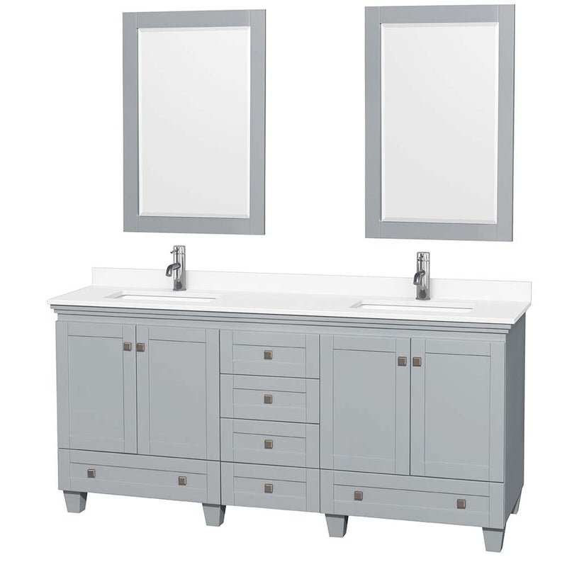 Acclaim 72 Inch Double Bathroom Vanity in Oyster Gray - 18