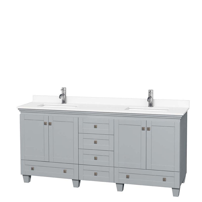 Acclaim 72 Inch Double Bathroom Vanity in Oyster Gray - 15