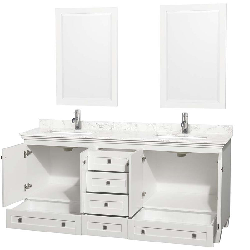 Acclaim 72 Inch Double Bathroom Vanity in White - 7