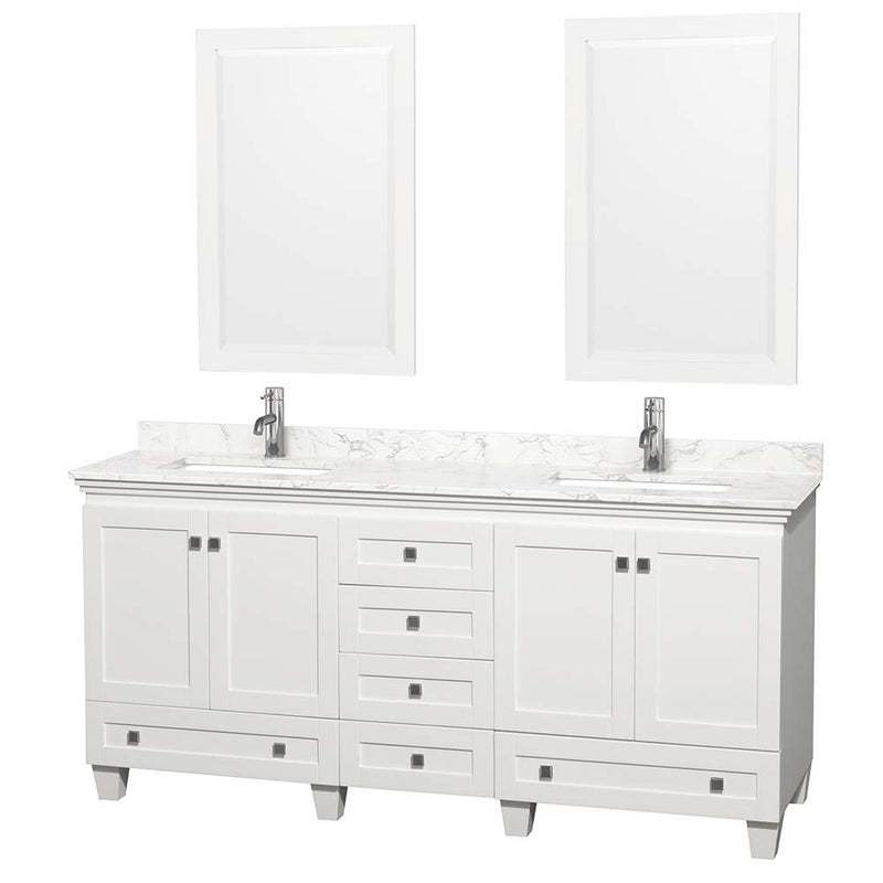 Acclaim 72 Inch Double Bathroom Vanity in White - 6