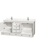 Acclaim 72 Inch Double Bathroom Vanity in White - 4