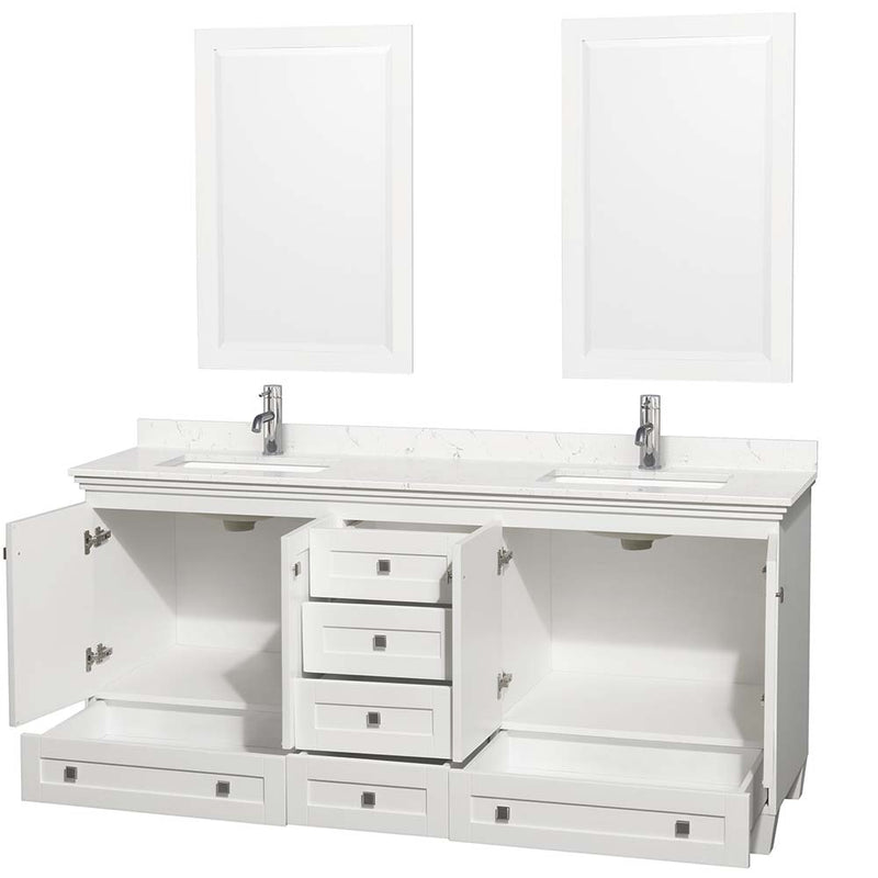 Acclaim 72 Inch Double Bathroom Vanity in White - 26