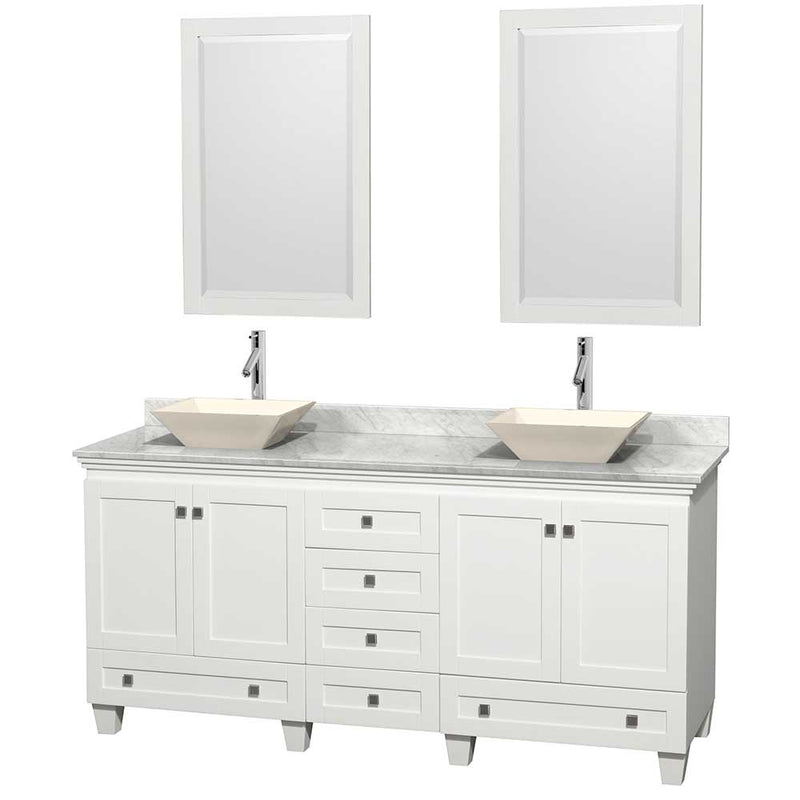 Acclaim 72 Inch Double Bathroom Vanity in White - 31