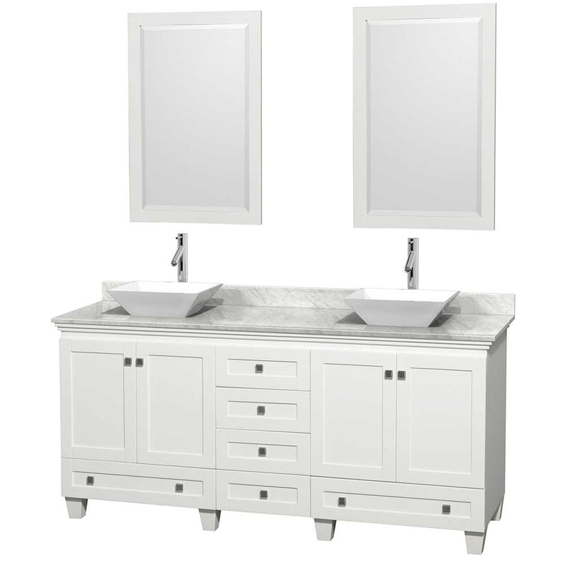 Acclaim 72 Inch Double Bathroom Vanity in White - 35