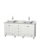 Acclaim 72 Inch Double Bathroom Vanity in White - 33