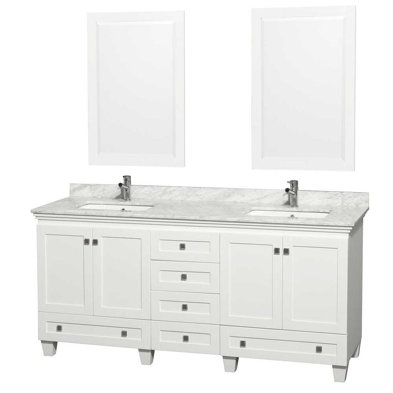 Acclaim 72 Inch Double Bathroom Vanity in White - 39
