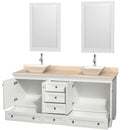 Acclaim 72 Inch Double Bathroom Vanity in White - 13