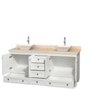 Acclaim 72 Inch Double Bathroom Vanity in White - 11