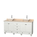 Acclaim 72 Inch Double Bathroom Vanity in White - 10