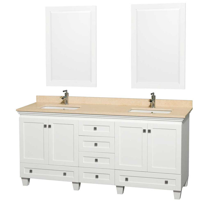 Acclaim 72 Inch Double Bathroom Vanity in White - 20