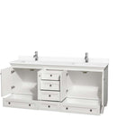 Acclaim 72 Inch Double Bathroom Vanity in White - 42