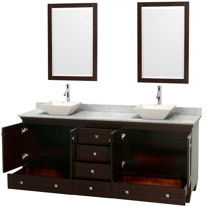 Acclaim 80 Inch Double Bathroom Vanity in Espresso - 32