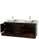Acclaim 80 Inch Double Bathroom Vanity in Espresso - 30