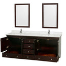 Acclaim 80 Inch Double Bathroom Vanity in Espresso - 40