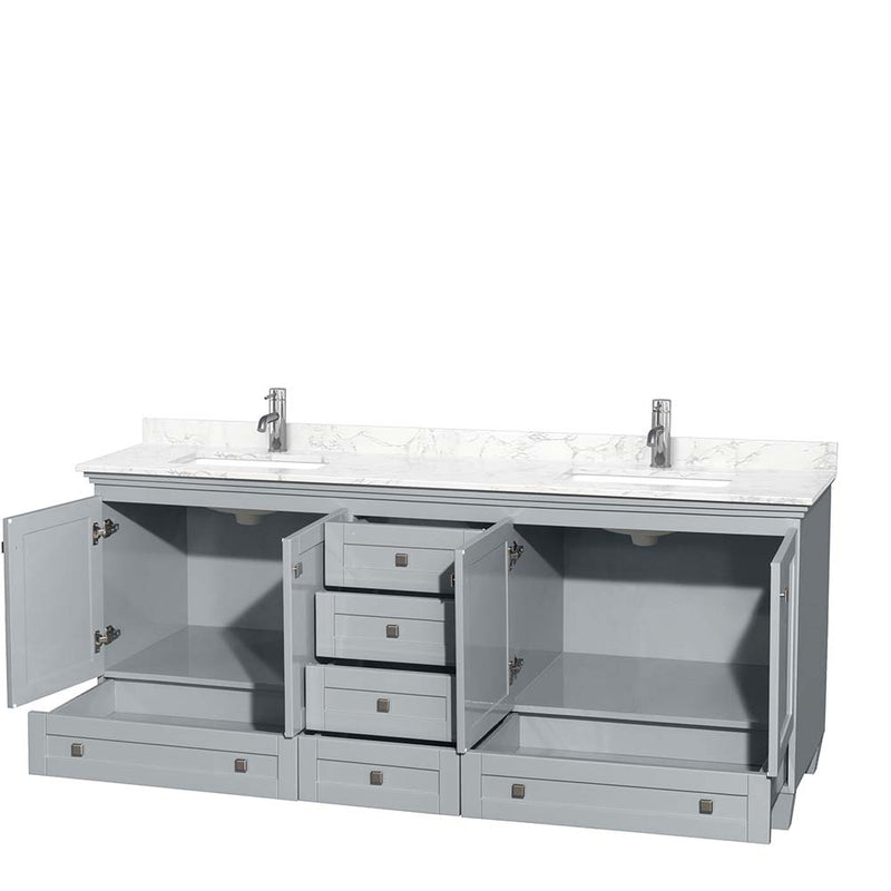 Acclaim 80 Inch Double Bathroom Vanity in Oyster Gray - 2