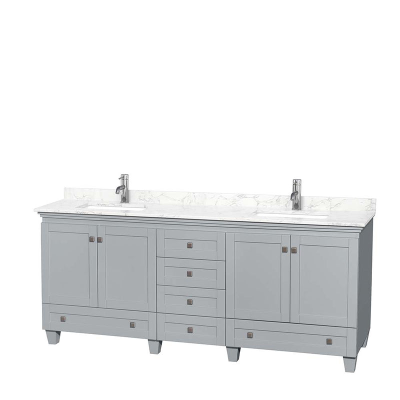 Acclaim 80 Inch Double Bathroom Vanity in Oyster Gray