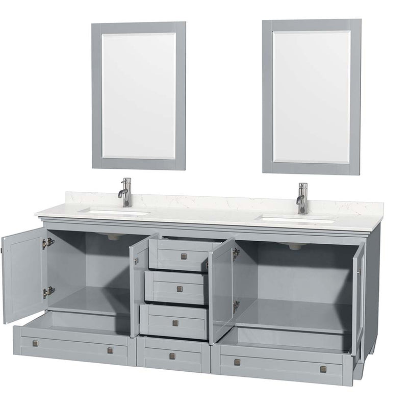 Acclaim 80 Inch Double Bathroom Vanity in Oyster Gray - 12