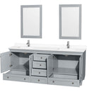 Acclaim 80 Inch Double Bathroom Vanity in Oyster Gray - 19