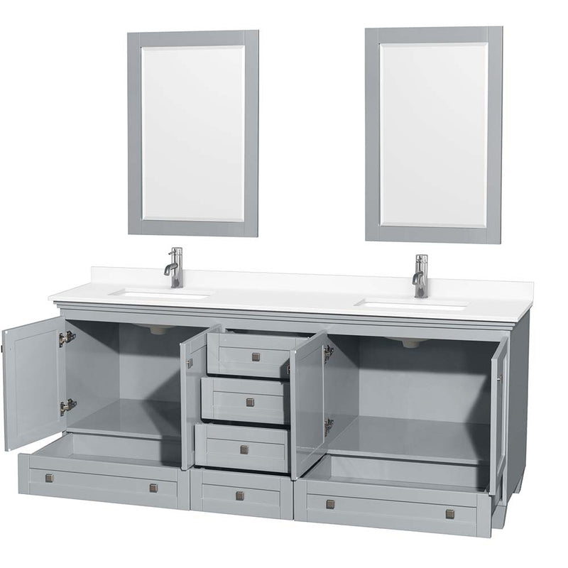 Acclaim 80 Inch Double Bathroom Vanity in Oyster Gray - 19