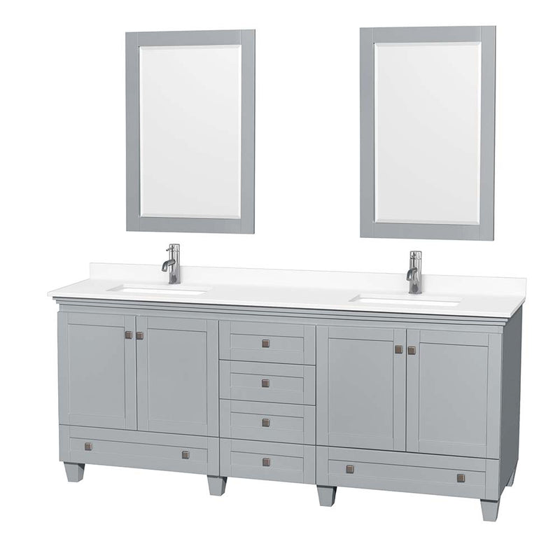 Acclaim 80 Inch Double Bathroom Vanity in Oyster Gray - 18