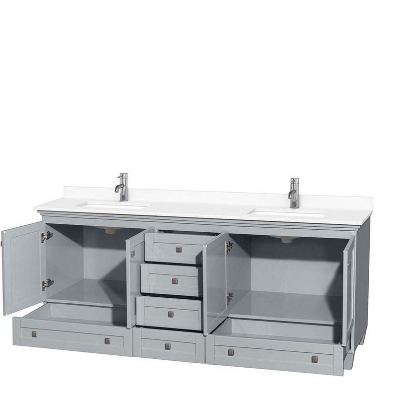 Acclaim 80 Inch Double Bathroom Vanity in Oyster Gray - 16