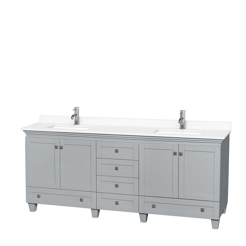 Acclaim 80 Inch Double Bathroom Vanity in Oyster Gray - 15
