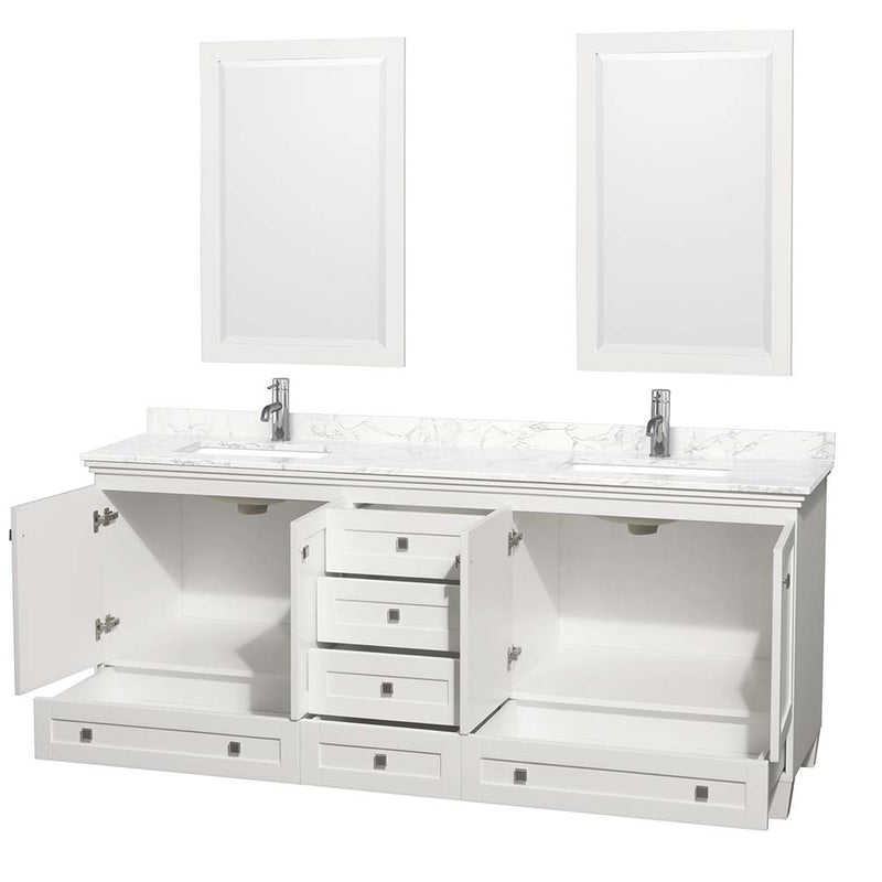 Acclaim 80 Inch Double Bathroom Vanity in White - 7