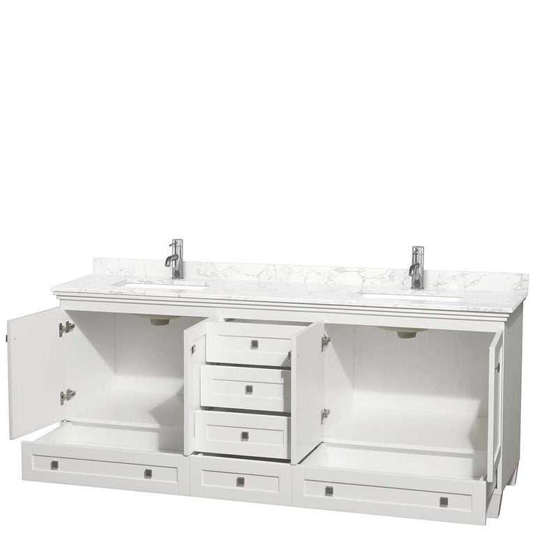 Acclaim 80 Inch Double Bathroom Vanity in White - 4