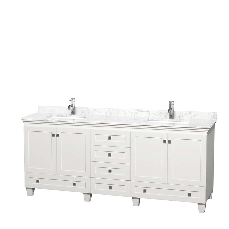 Acclaim 80 Inch Double Bathroom Vanity in White - 3