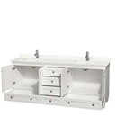 Acclaim 80 Inch Double Bathroom Vanity in White - 23