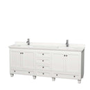 Acclaim 80 Inch Double Bathroom Vanity in White - 22