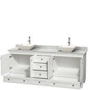 Acclaim 80 Inch Double Bathroom Vanity in White - 30