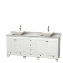 Acclaim 80 Inch Double Bathroom Vanity in White - 29