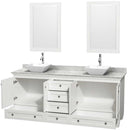 Acclaim 80 Inch Double Bathroom Vanity in White - 36