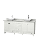 Acclaim 80 Inch Double Bathroom Vanity in White - 33