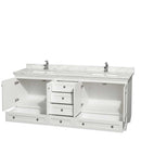 Acclaim 80 Inch Double Bathroom Vanity in White - 38