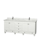 Acclaim 80 Inch Double Bathroom Vanity in White - 37