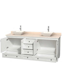 Acclaim 80 Inch Double Bathroom Vanity in White - 11