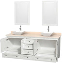 Acclaim 80 Inch Double Bathroom Vanity in White - 17