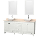 Acclaim 80 Inch Double Bathroom Vanity in White - 16