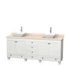 Acclaim 80 Inch Double Bathroom Vanity in White - 14