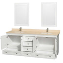 Acclaim 80 Inch Double Bathroom Vanity in White - 21