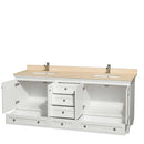 Acclaim 80 Inch Double Bathroom Vanity in White - 19