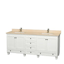 Acclaim 80 Inch Double Bathroom Vanity in White - 18